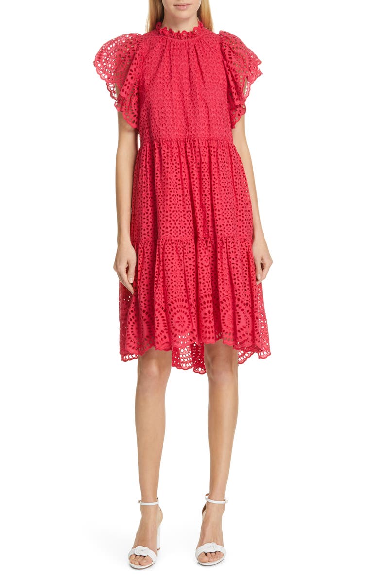 Ulla Johnson Norah Eyelet Dress, Main, color, 