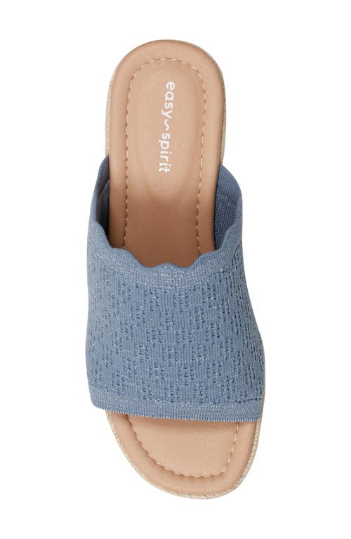 Shop Easy Spirit Shanice Wedge Espadrille Slide Sandal In Blue