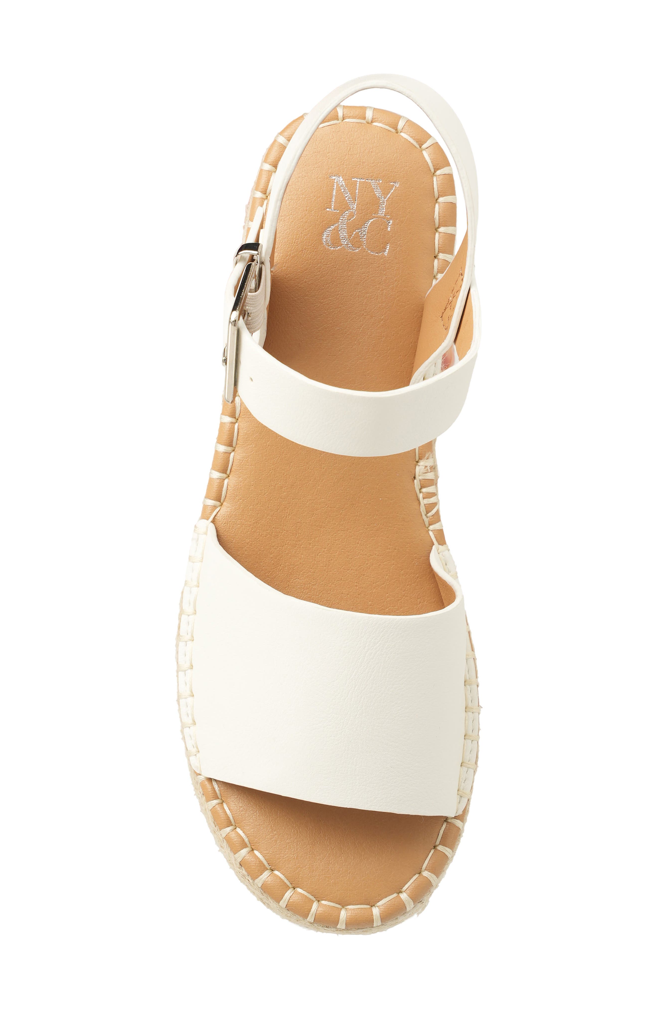 NEW YORK AND COMPANY Elandra Espadrille Sandal, Alternate, color, White