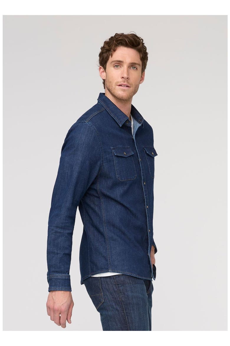 Performance Denim Lite Two-Pocket Shirt, Alternate, color, Dark-Stone
