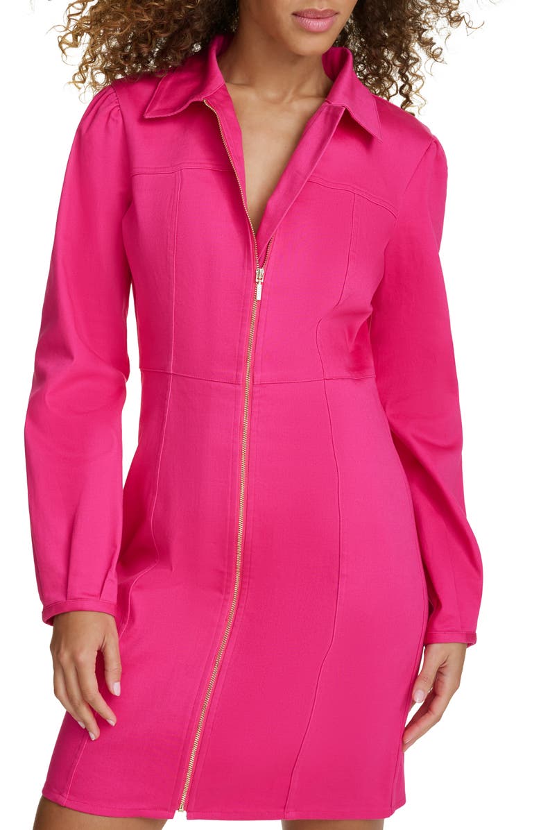Siena Long Sleeve Stretch Sheath Dress, Main, color, Hot Pink