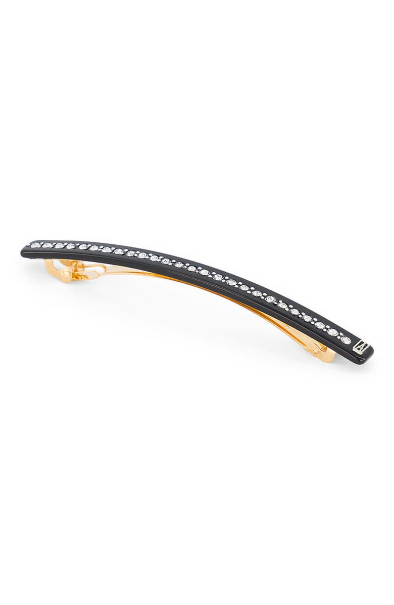 Alexandre de Paris Tuileries 10 Acetate Strass Long Barette, Alternate, color, Black