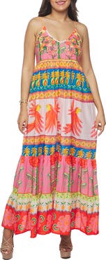 RANEES Bead Embellished Tiered Maxi Dress