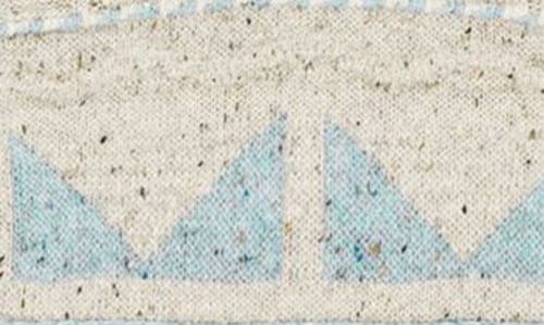 Nn07 William 6697 Fair Isle Half Zip Sweater In Blue