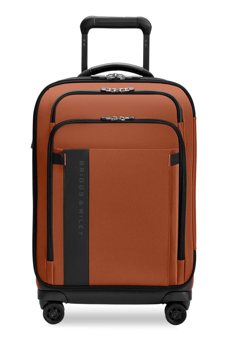 ZDX Essential 22-Inch Expandable Carry-On Spinner Suitcase, Main, color, CANYON