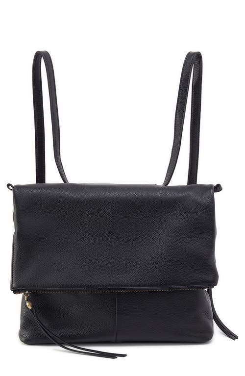 Hobo Grant Convertible Leather Backpack In Black