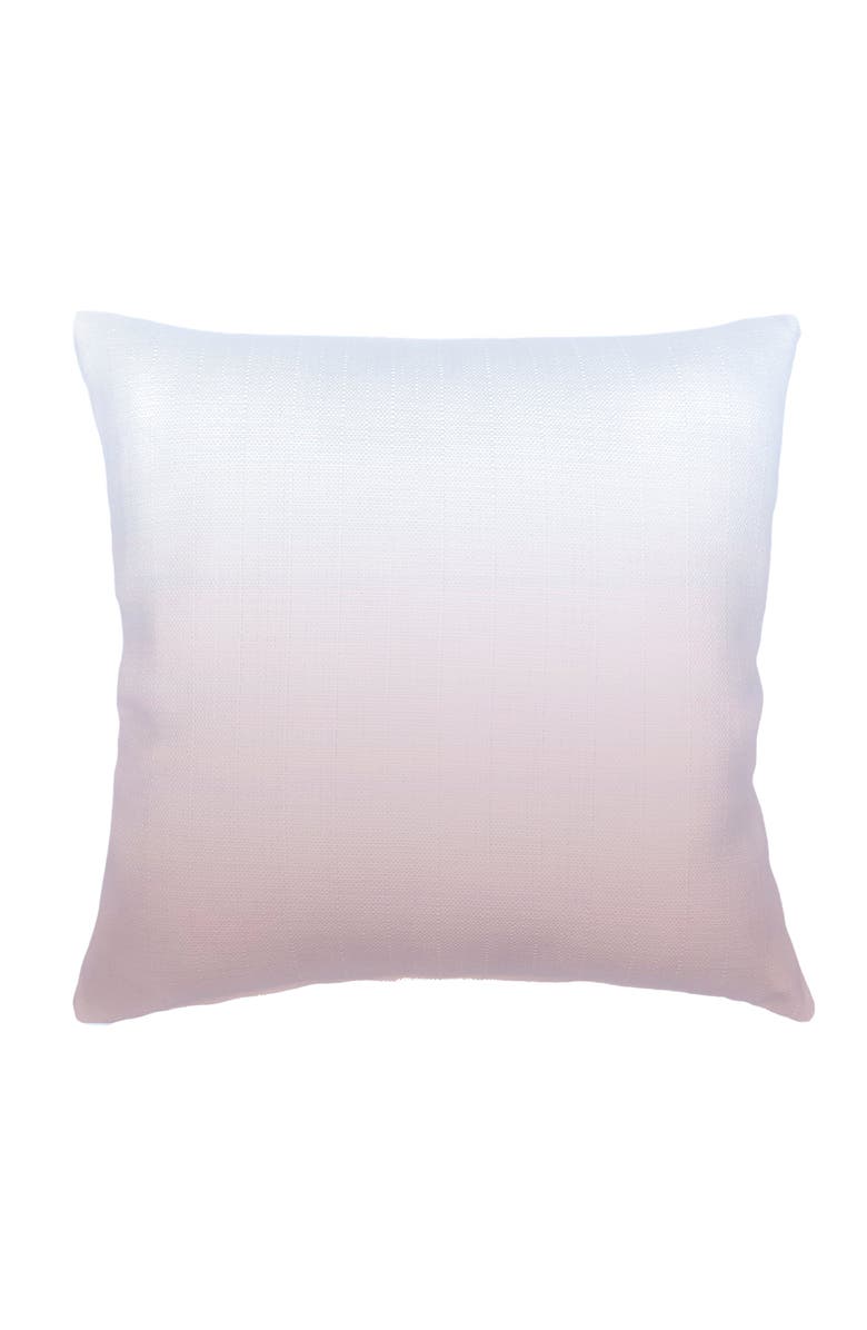 Anaya Pink Ombre Linen Euro Pillow 26x26 with Down Alternative Insert, Main, color, Pink