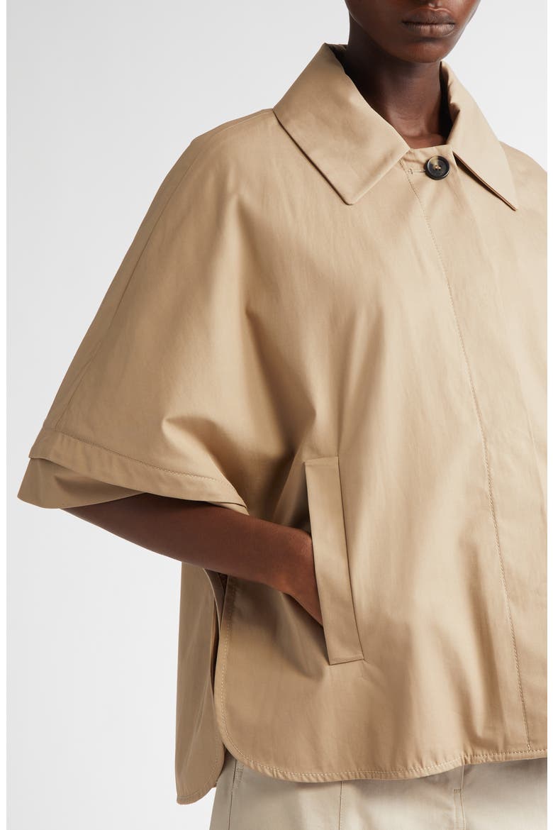 Parole Twill Crop Cape Jacket, Alternate, color, COLONIAL