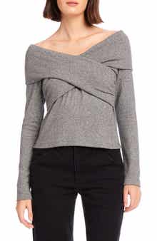 Lana Metallic Crossover Top