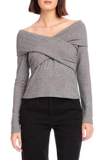 Lana Metallic Crossover Top