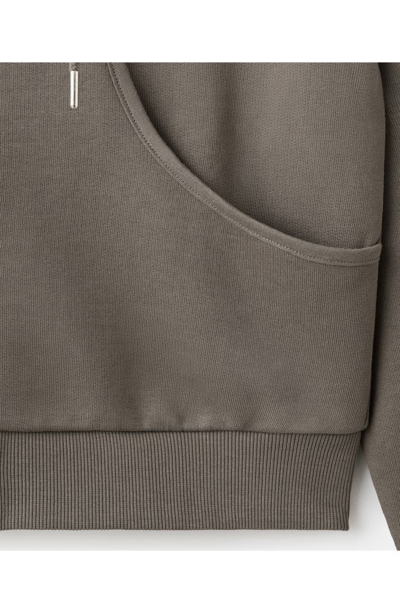 MANGO Seamed Terry Zip Hoodie, Alternate, color, 