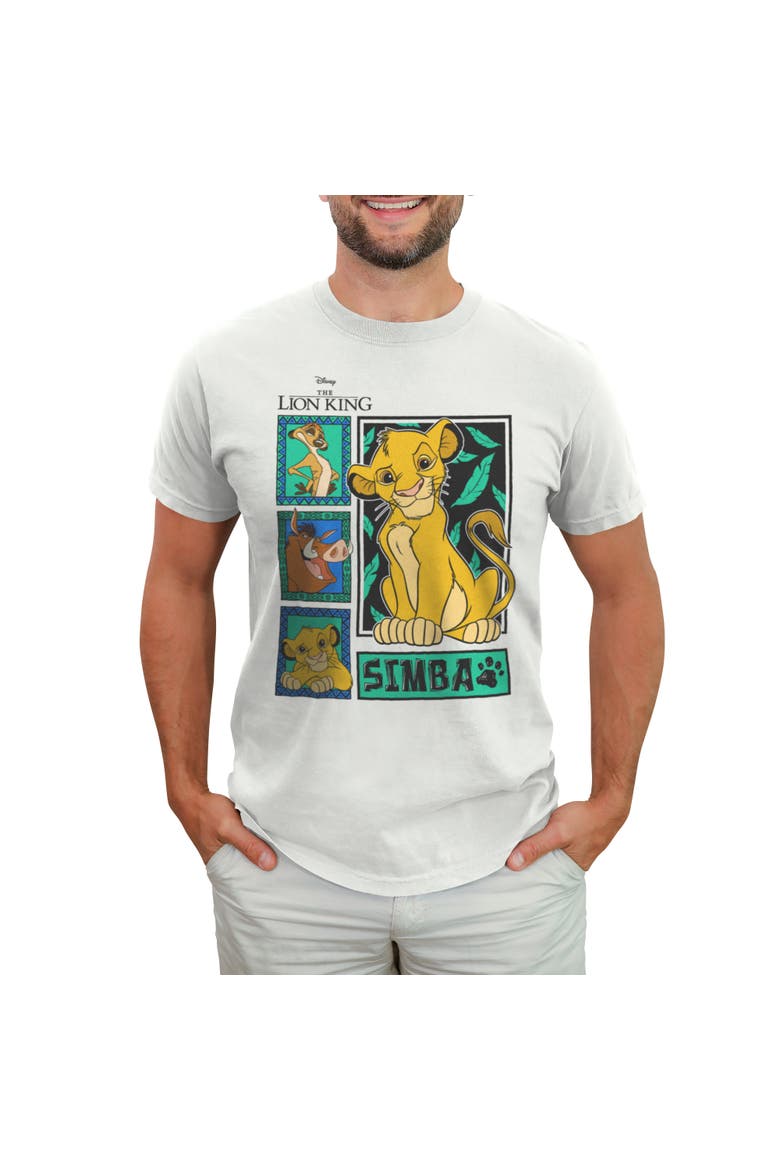 Men's Lion King Best Friends Panels  Graphic T-Shirt, Main, color, White