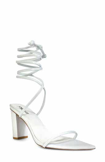 Onyx Faux Leather Wrap Up Sandal