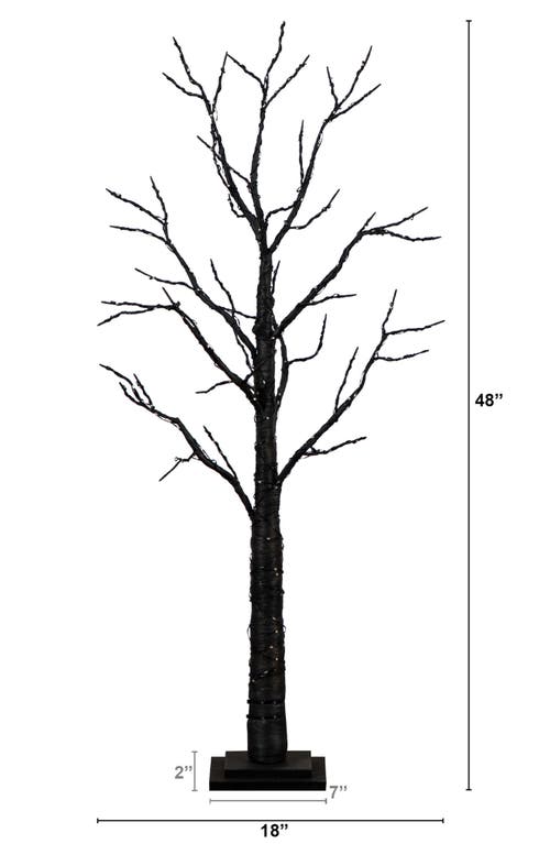 Nearly Natural 4ft Prelit Halloween Twig Tree In Black