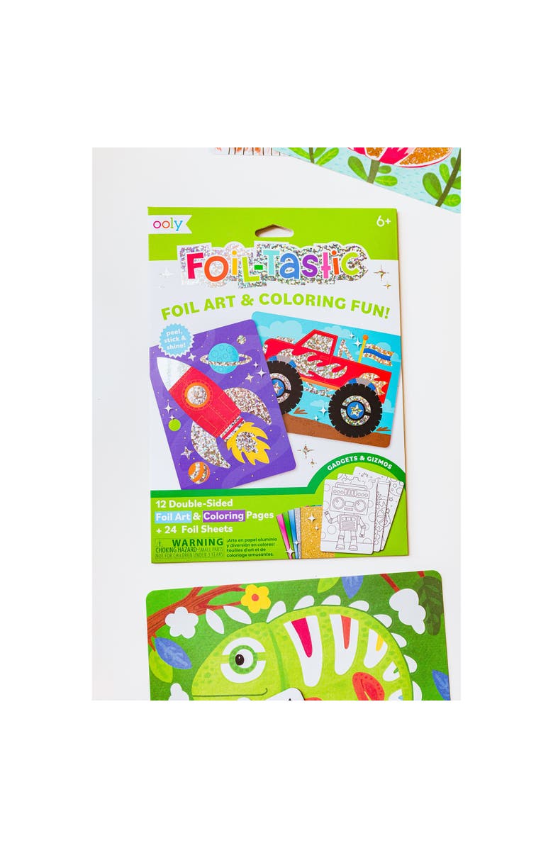 OOLY Foil tastic Foil Art & Coloring Set, Gadgets & Gizmos, 12 Pages, Kids 6+, Alternate, color, Multicolored