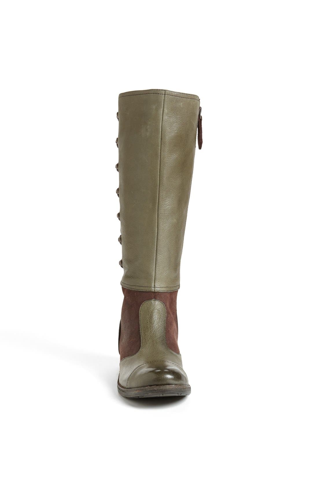 'Apollonia' Boot, Alternate, color, ANTIBA GREEN/ OXFORD BROWN