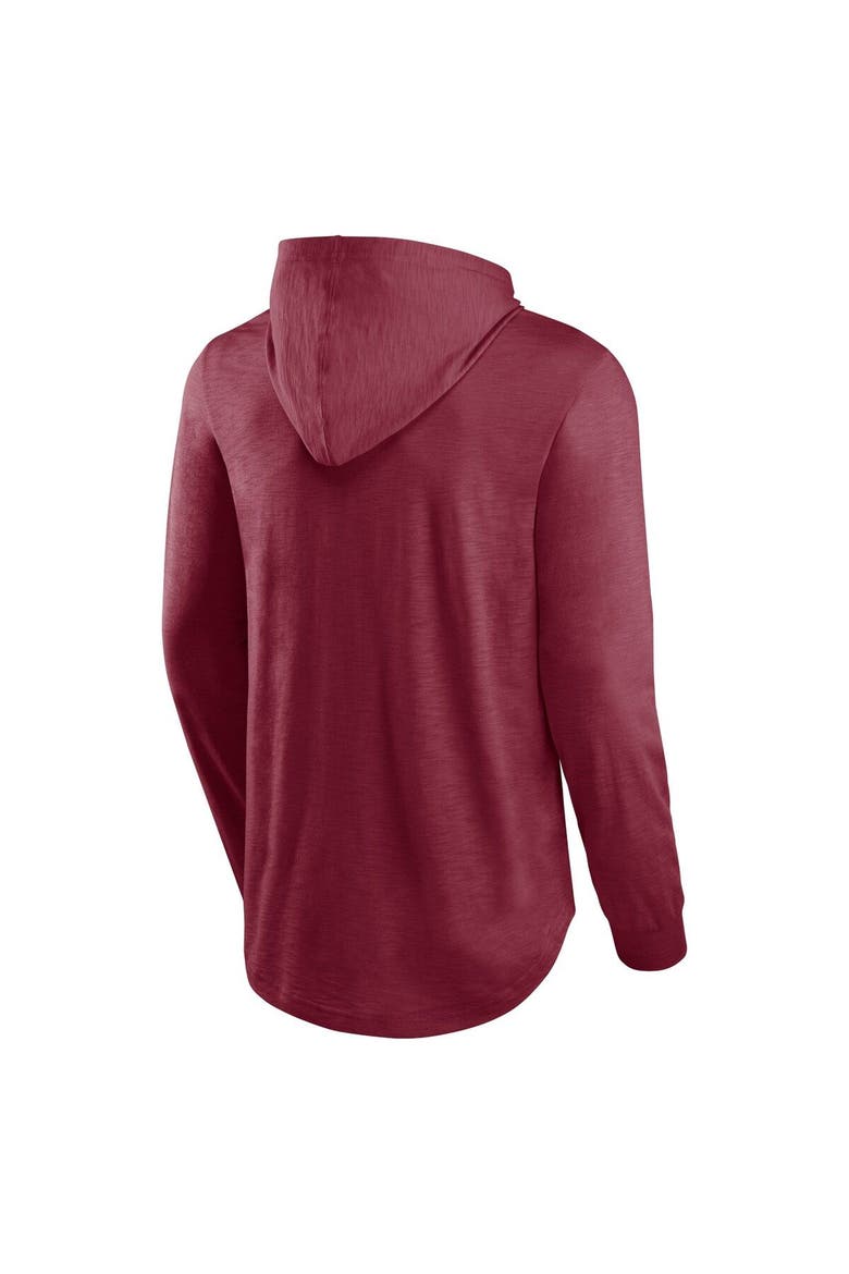 Men's Fanatics Branded Burgundy Washington Commanders Front Runner Long Sleeve Hooded T-Shirt, Alternate, color, Burgundy