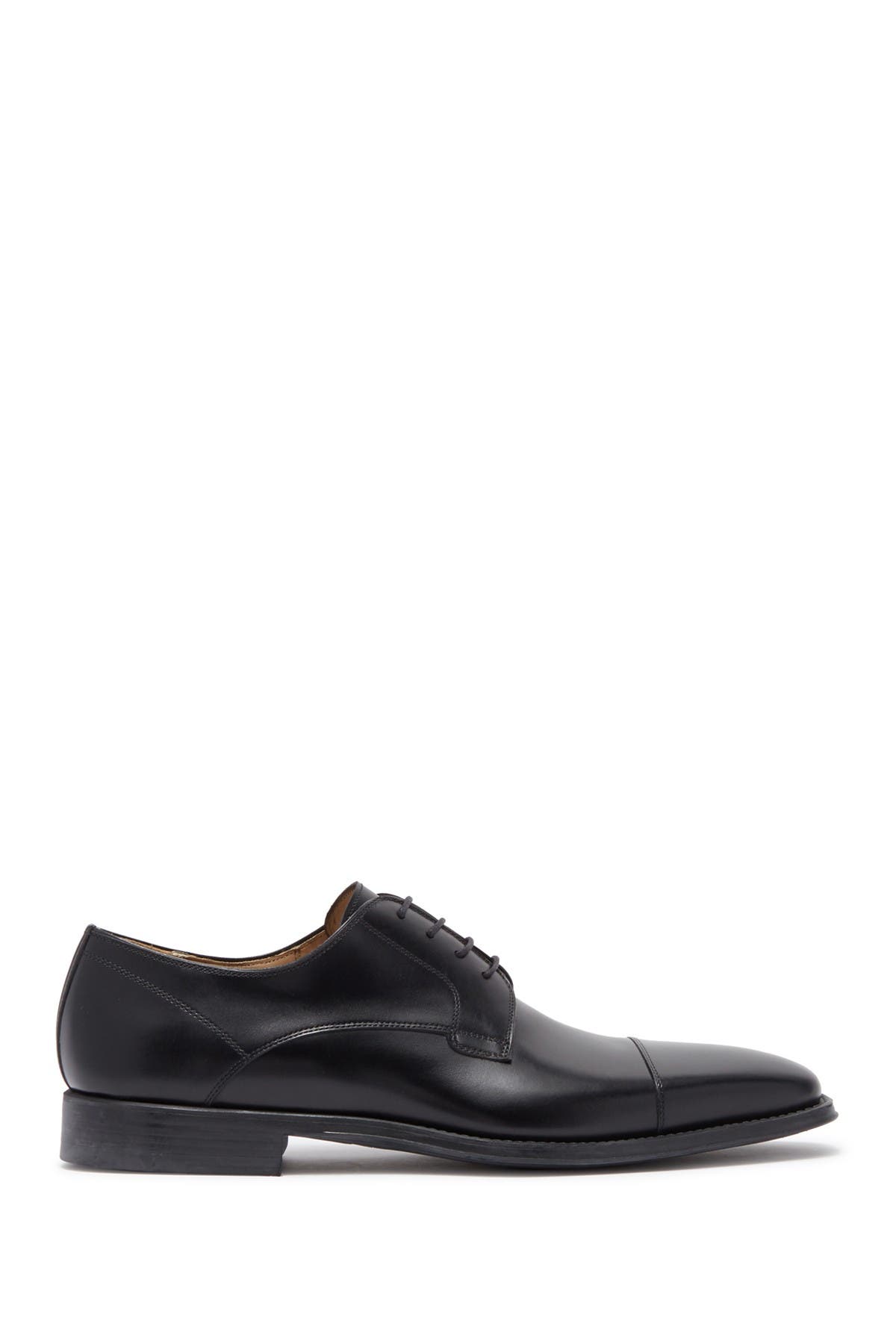 Magnanni Samson Burnished Cap Toe Derby - Wide Width Available, Alternate, color, Black
