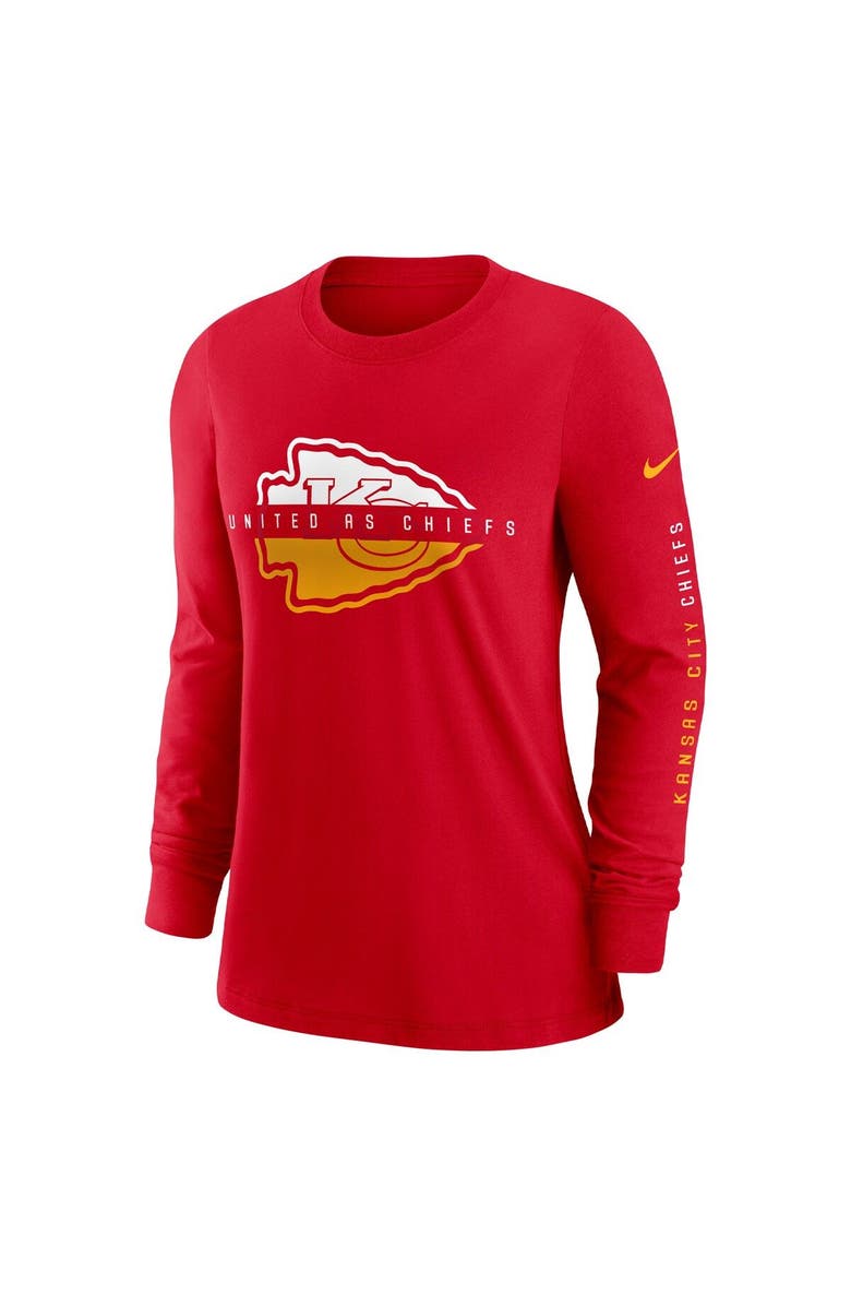 Nike Women's Nike Red Kansas City Chiefs Prime Split Long Sleeve T-Shirt, Alternate, color,