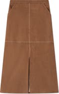 LK Bennett Lancy Faux Suede Midi Skirt