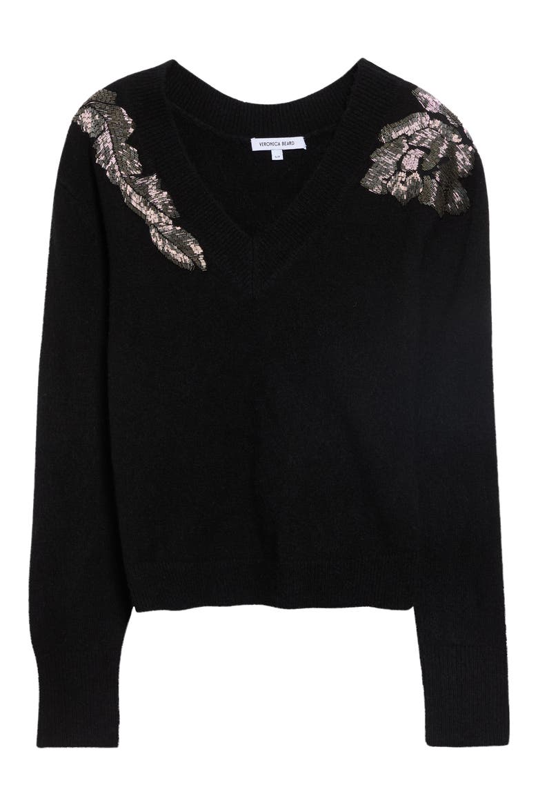 Saelith Embellished Sweater, Alternate, color, BLACK
