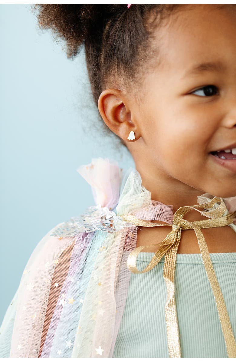 Pip Pop Ghost Stud Earrings, Alternate, color, White