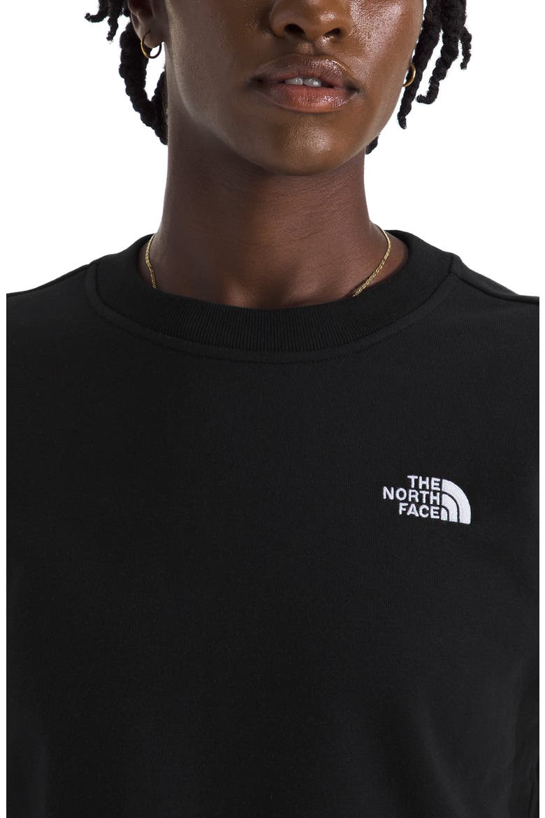 Evolution Simple Dome Crewneck Sweatshirt, Alternate, color, TNF BLACK