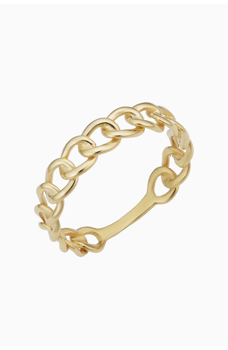 Oradina 14K Yellow Gold 1956 Curb Link Ring, Main, color, Yellow Gold