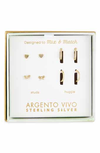 Pack of Four Assorted Stud & Hoop Earrings