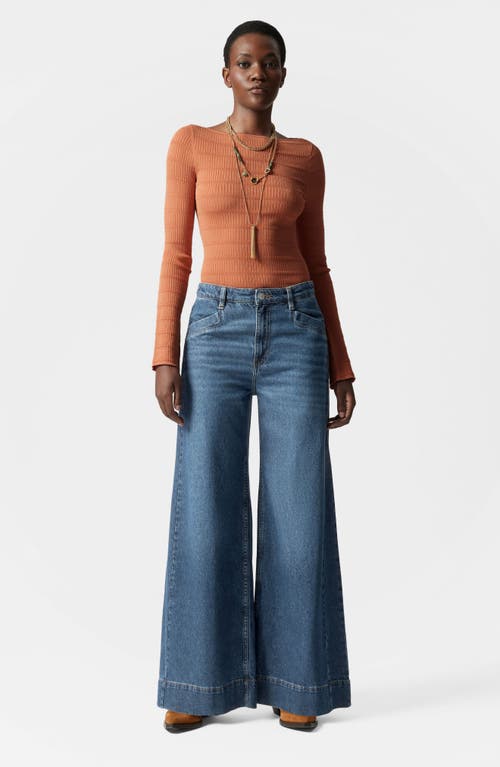 Shop & Other Stories Tobie Rib Top In Orange Medium Dusty