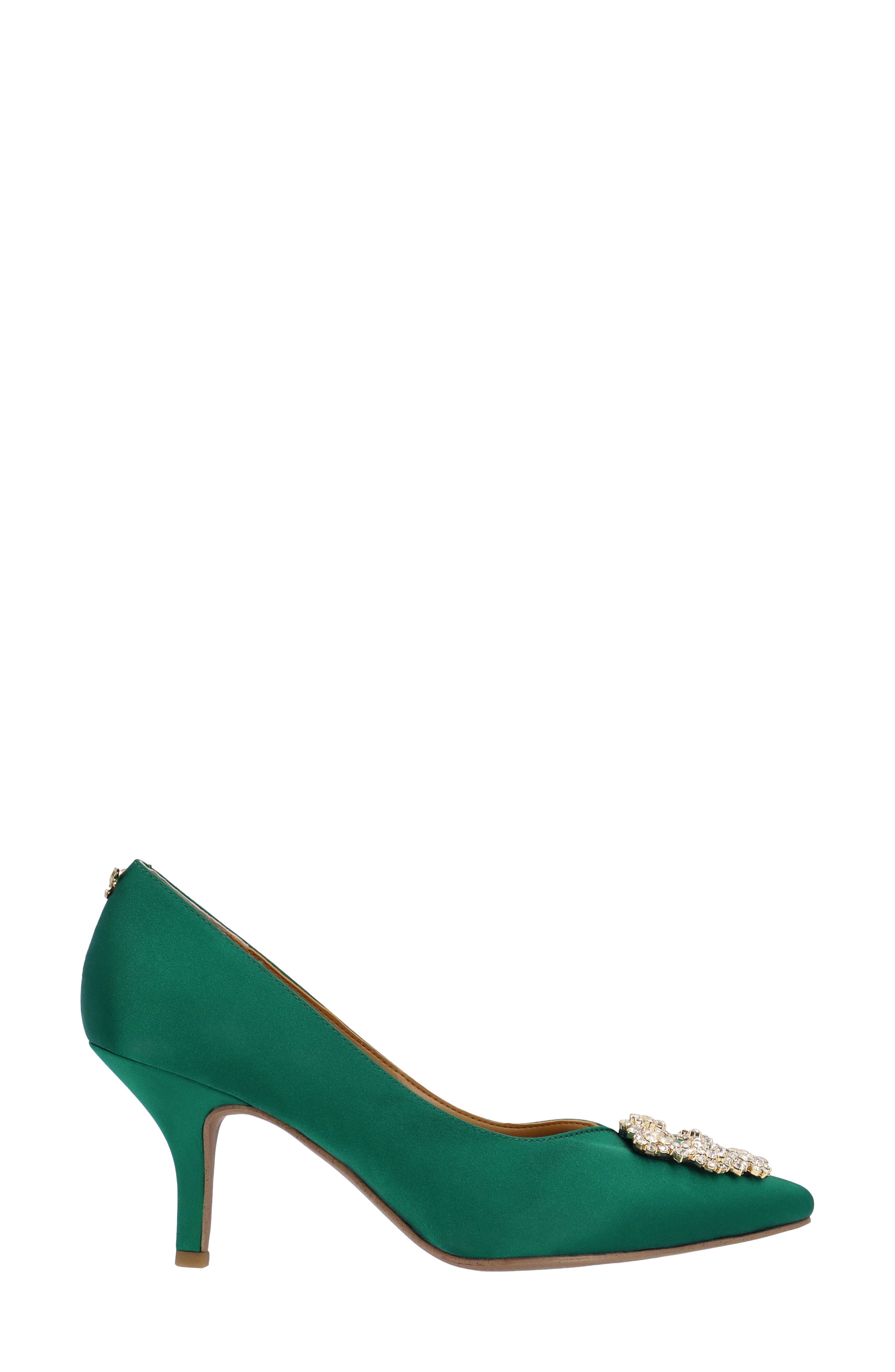 Ezara Pointed Toe Pump, Alternate, color, EMERALD