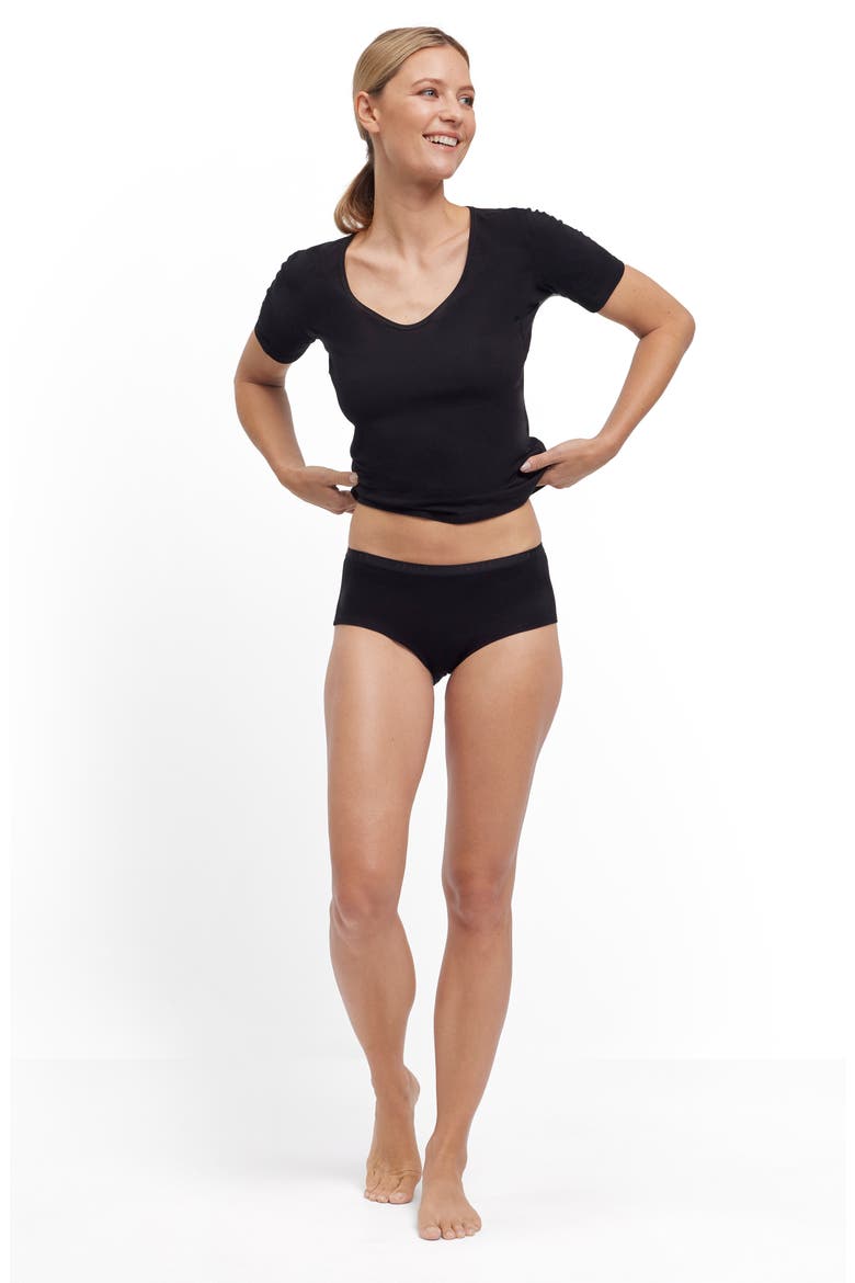 Daily Climate Cotton Blend Hipster Briefs, Alternate, color, BLACK