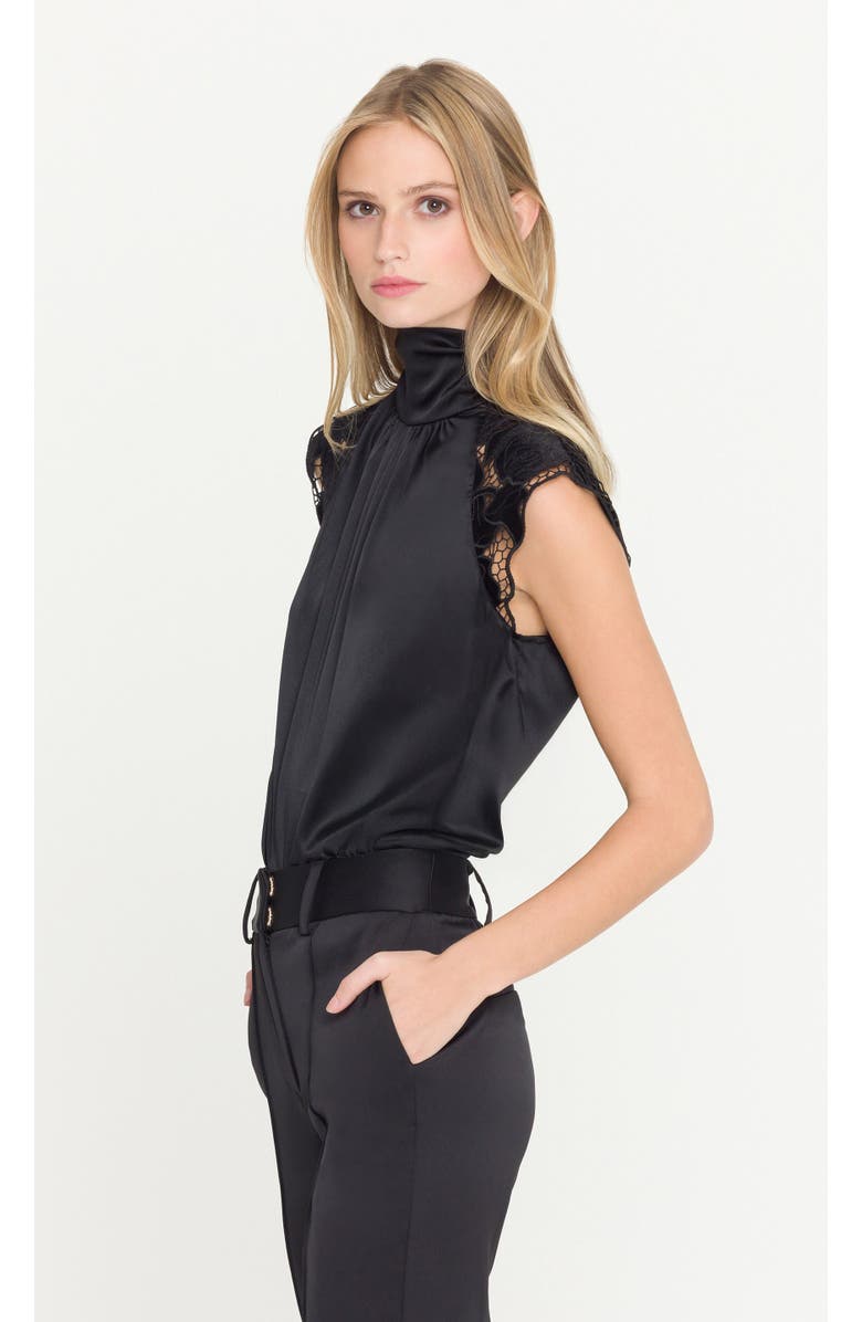 Generation Love Rachel Velvet Lace Halter Blouse, Alternate, color, Black