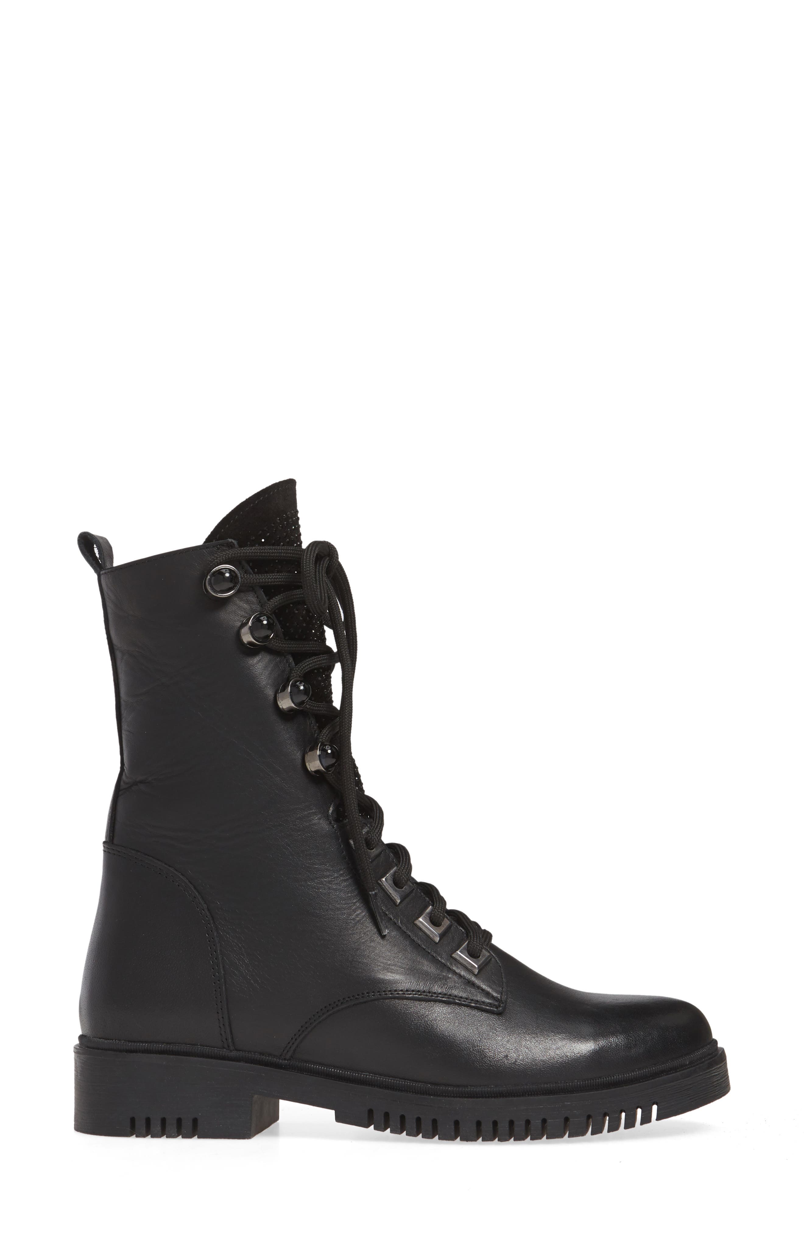 Manner Combat Boot, Alternate, color, BLACK LEATHER