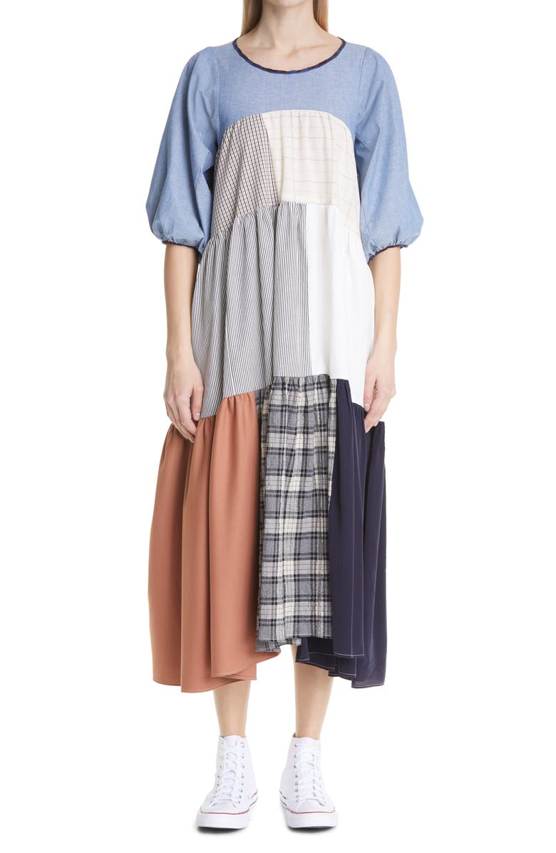 La Réunion One of a Kind Patchwork Maxi Dress, Main, color,