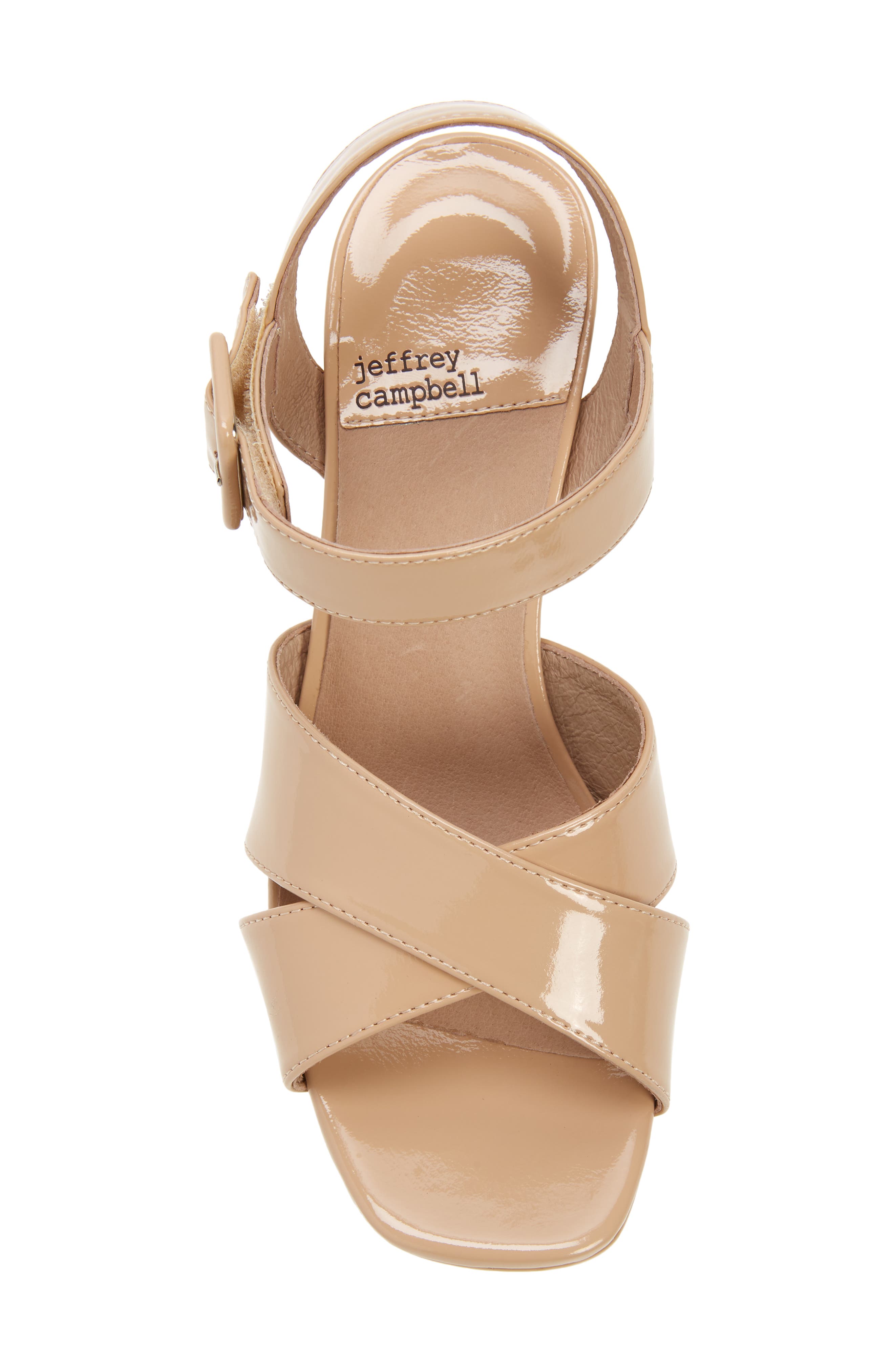 Amma Platform Slingback Sandal, Alternate, color, NUDE CRINKLE PATENT