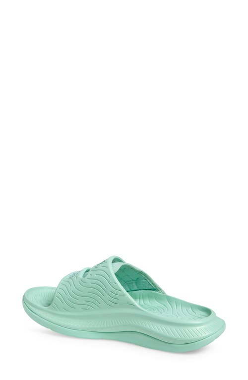 Hoka Gender Inclusive Ora Luxe Slide Sandal In Mist Green/trellis