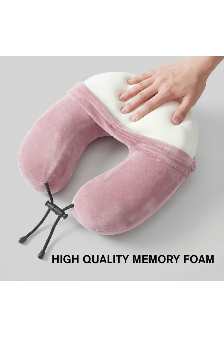 Ellis Contour Travel Neck Pillows, Alternate, color, Pale Mauve