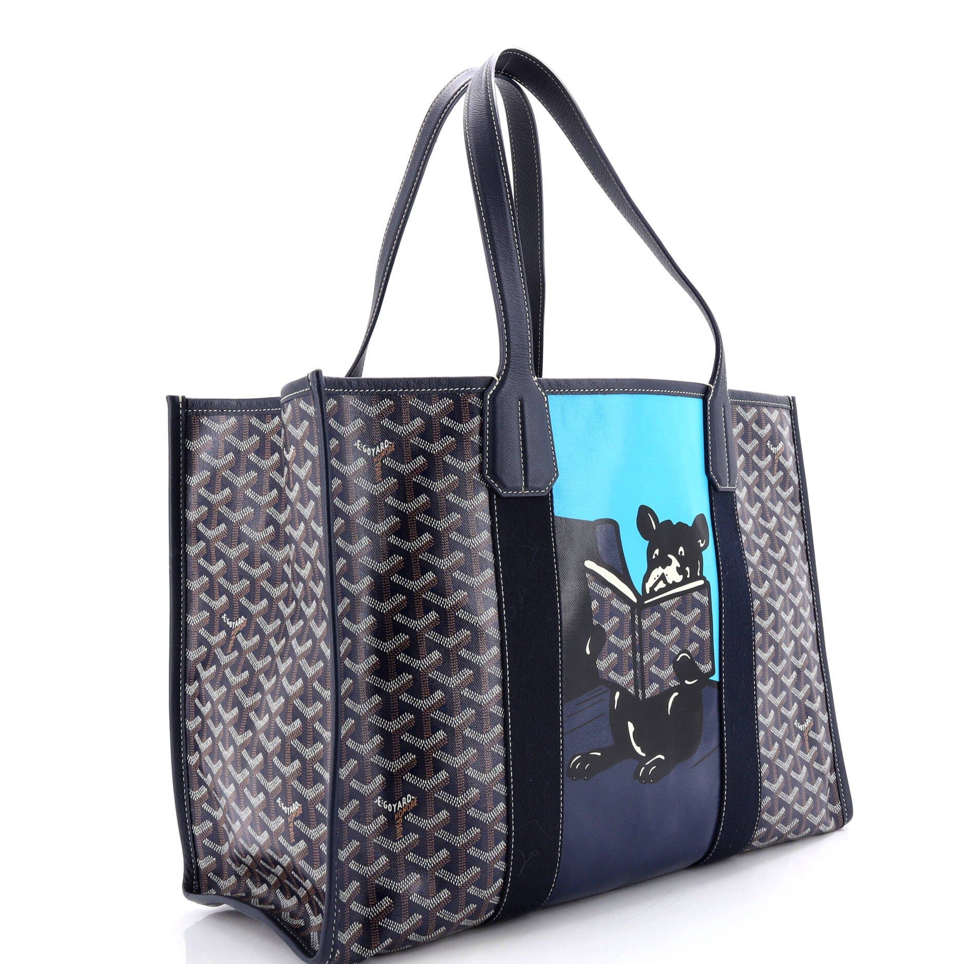 Villette Tote Printed Coated Canvas MM, Alternate, color, Blue
