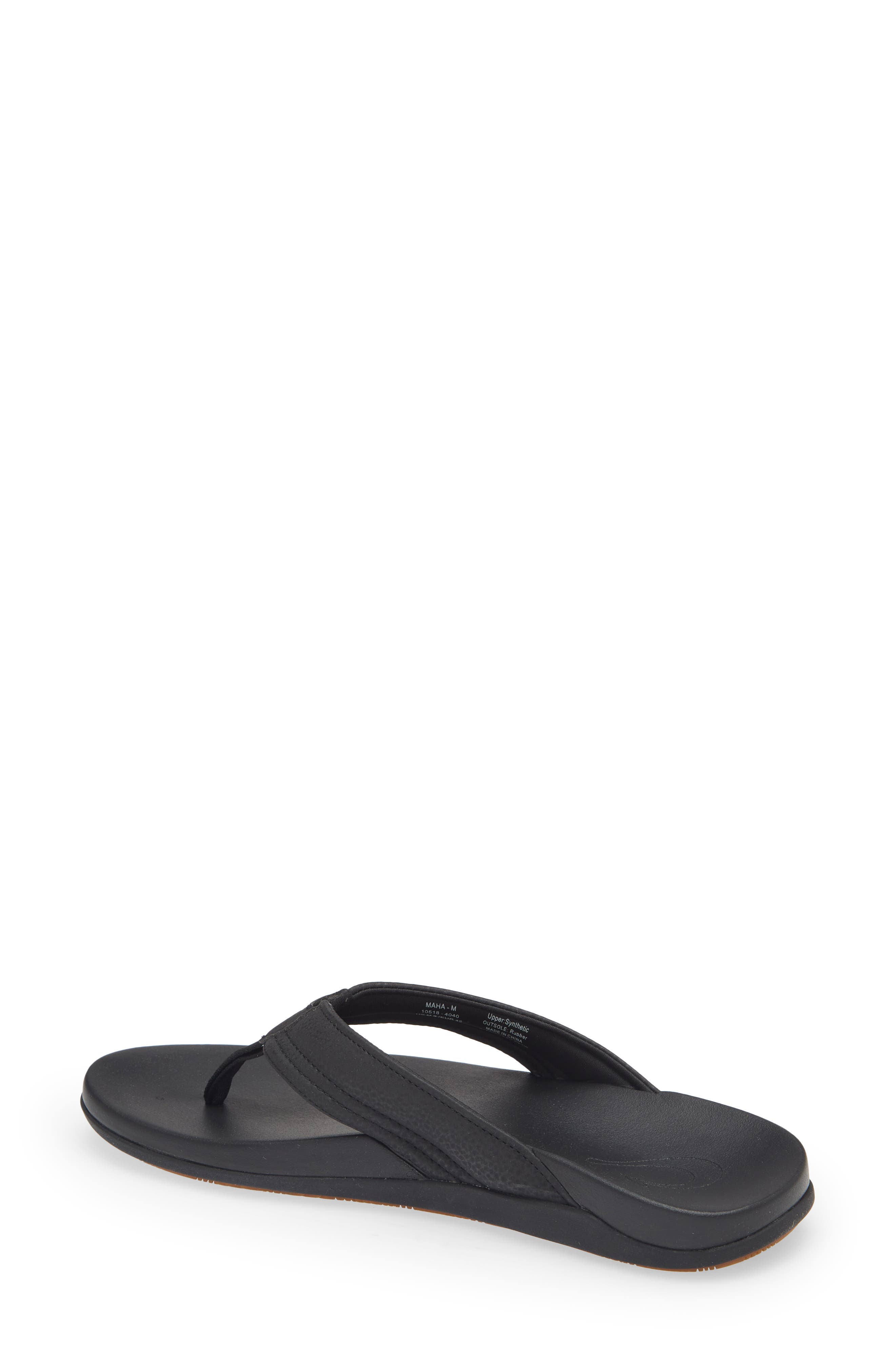OluKai Maha Flip Flop, Alternate, color, Black / Black