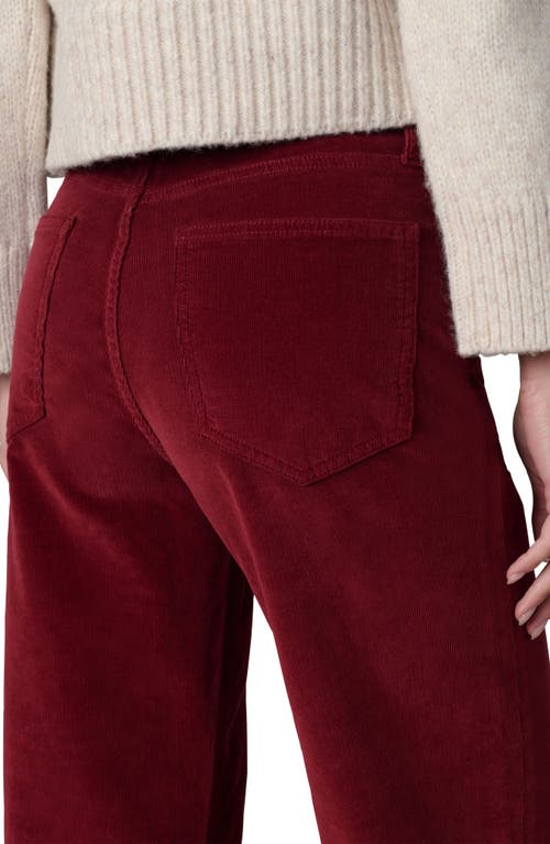 Joe's Jeans The Blake High Waist Crop Wide Leg Corduroy Jeans In Red