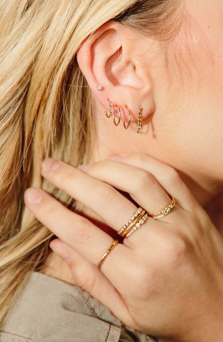 Zoë Chicco Small Curb Chain Earrings, Alternate, color,