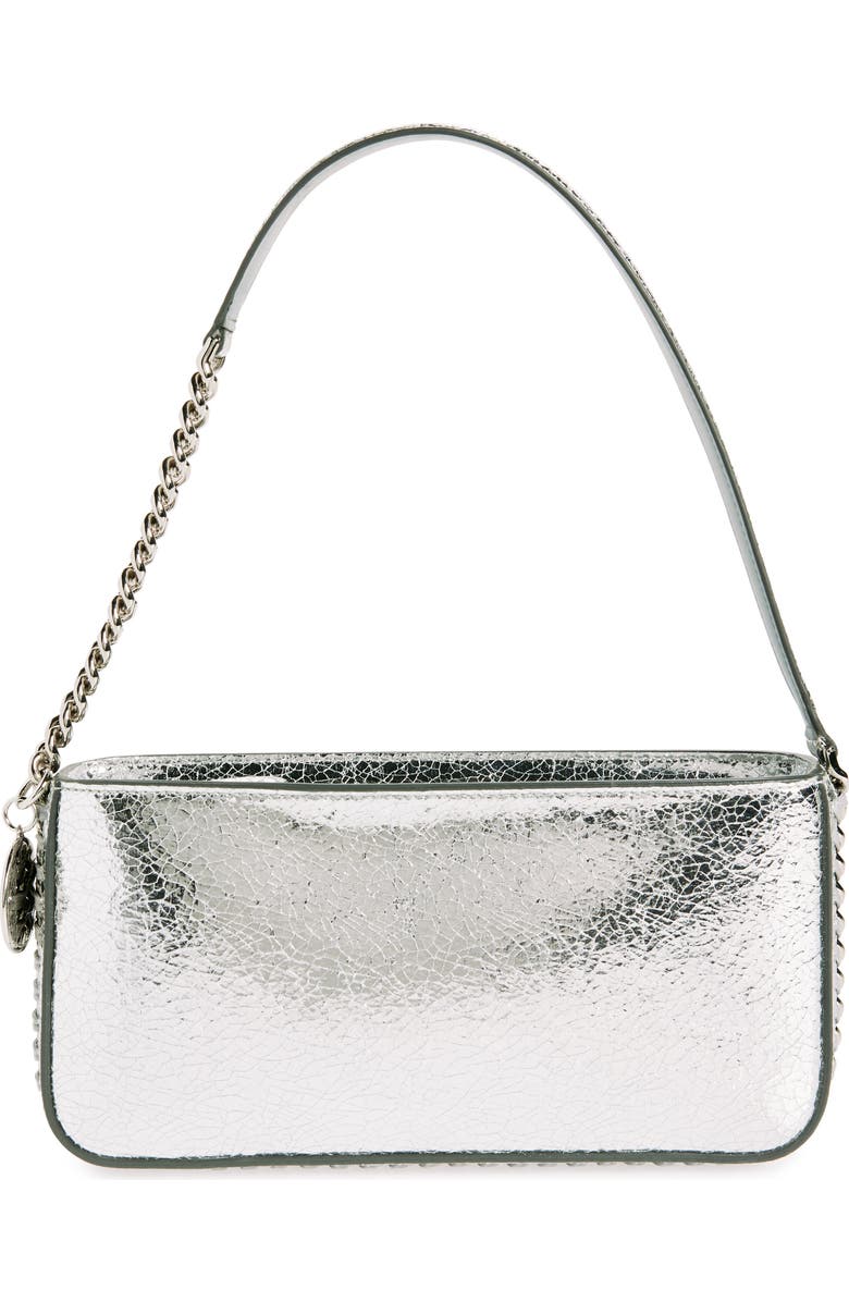 Stella McCartney Chain Metallic Faux Leather Shoulder Bag, Main, color,