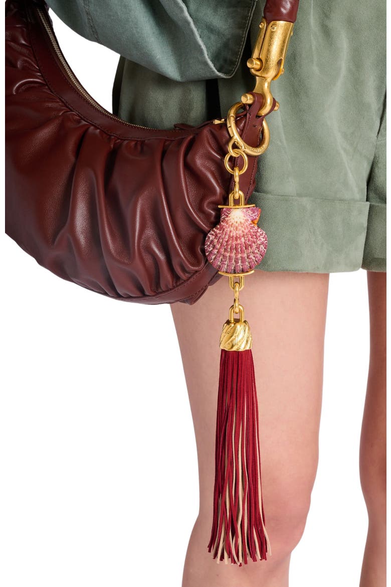 Shell tassel charm, Alternate, color, gold