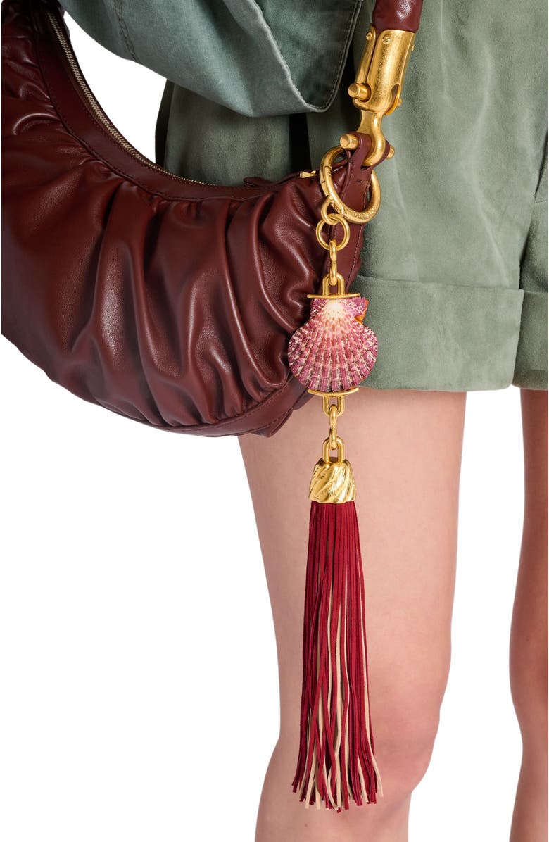 Balmain Shell tassel charm, Alternate, color, Gold