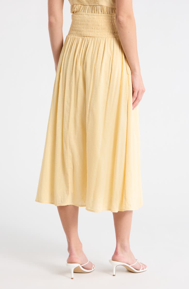 Melrose and Market Clip Dot Midi Skirt, Alternate, color, Beige Gelato