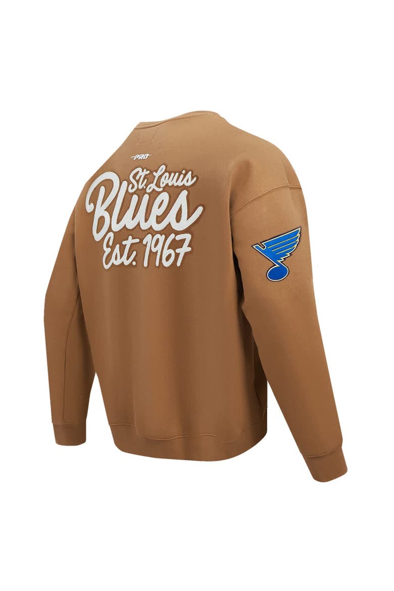 Men's Pro Standard  Brown St. Louis Blues Paint the City Pullover Sweatshirt, Alternate, color, Brown