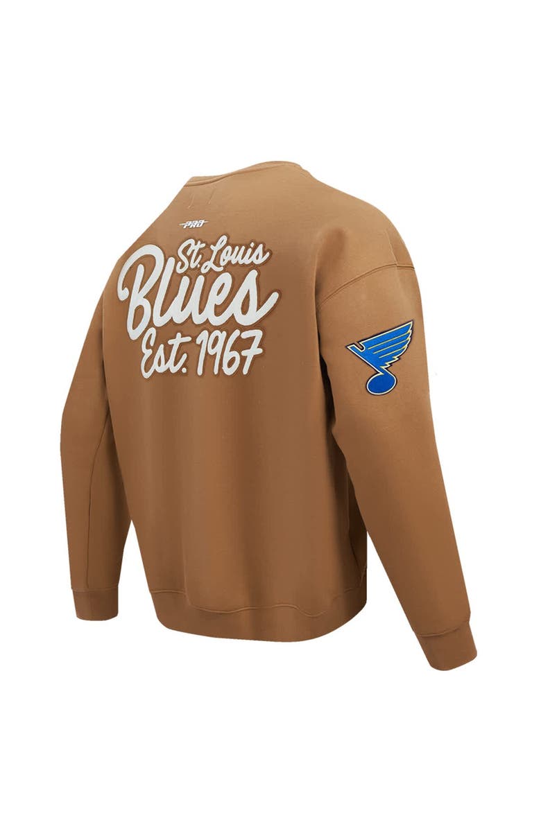 PRO STANDARD Men's Pro Standard Brown St. Louis Blues Paint the City Pullover Sweatshirt, Alternate, color,