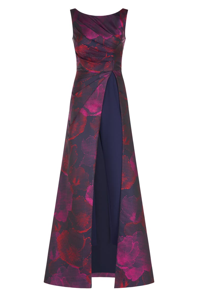 Indira Floral Maxi Jumpsuit, Alternate, color, DEEP NAVY/ LIGHT PLUM