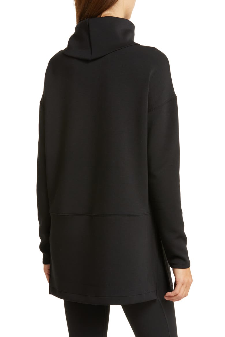 AirEssentials Turtleneck Tunic, Alternate, color, VERY BLACK
